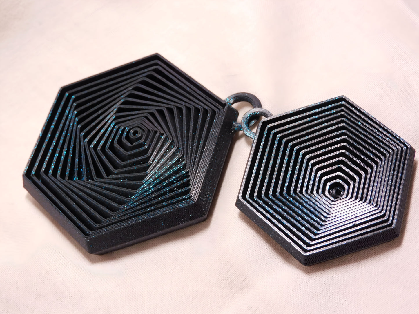 Hexagon Happy Space Keychain